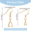 DICOSMETIC 40Pcs 2 Size Rack Plating Brass Earring Hooks KK-DC0002-01-2