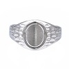 Non-Tarnish 304 Stainless Steel Oval Open Cuff Ring RJEW-T023-54P-1