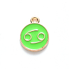 Alloy Enamel Pendants ENAM-S124-01B-06D-2