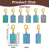 6Pcs 6 Styles Tarot Alloy Pendant Locking Stitch Markers HJEW-HY00013-2
