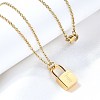 304 Stainless Steel Rolo Chain Pendant Necklaces NJEW-S444-01G-09-1