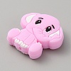 Elephant Silicone Beads SIL-WH0002-83C-2