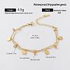 304 Stainless Steel Pave Clear Cubic Zirconia Charm 2-Strand Bracelets for Women QD8727-4-1