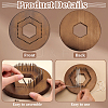 Hexagon Wood Crochet Blocking Board with Pins DIY-WH0499-15-4