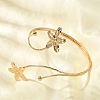 304 Stainless Steel Arm Cuff Bangles for Women BJEW-B152-01G-B-4