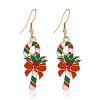 Christmas Theme Alloy Plastic Dangle Earrings FS-WG6FBD6-17-1
