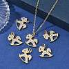 SHEGRACE Brass Micro Pave Black Cubic Zirconia Pendants XGRQ4S235-746G-4