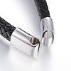 Braided Leather Cord Bracelets BJEW-K141-25P-3