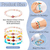 4Pcs 4 Style Glass Faceted Round Beaded Stretch Bracelets Set BJEW-TA0001-16-3