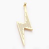 Brass Micro Pave Cubic Zirconia Big Pendants ZIRC-E153-11G-NR-2