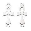 304 Stainless Steel Religion Ankh Cross Links Connector Charms STAS-S153-01P-1