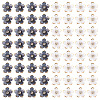 100Pcs 2 Colors Transparent Resin Sakura Flower Bead Caps RESI-TA0005-57-2