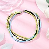 Bohemian Glass Seed Beaded Multi-strand Necklaces for Women NJEW-JN05354-02-1