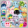 50Pcs Smiling Face Pvc Graffiti stickers for DIY Decorating Luggage PW-WG61750-01-2