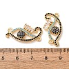 Brass Micro Pave Cubic Zirconia Connector Charms CU-CBA4579-03G-G-2