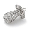 Rack Plating Brass Micro Pave Clear Cubic Zirconia Pendants KK-L224-001P-2