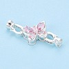 Brass Micro Pave Cubic Zirconia Fold Over Clasps KK-U037-10S-3
