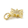 Brass Micro Pave Cubic Zirconia Charms ZIRC-F132-02G-3