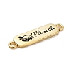 Beach Theme Rack Plating Brass Rectangle Connector Charms KK-P261-08A-G04-2