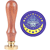 Brass Wax Seal Stamp with Handle AJEW-WH0184-1131-1