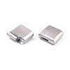 304 Stainless Steel Magnetic Clasps with Glue-in Ends STAS-F276-02P-3