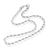 304 Stainless Steel Rope Chain Necklaces NJEW-F226-03P-08-1