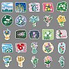 50Pcs Flower PET Waterproof Stickers PW-WG83257-01-4