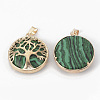 Synthetic Malachite Pendants G-S292-10A-G-2