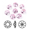 Pointed Back & Back Plated Glass Rhinestone Cabochons RGLA-J012-8mm-223-1