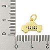 Rack Plating Brass Micro Pave Cubic Zirconia Pendants X-KK-U021-05G-3