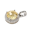925 Sterling Silver Pave Cubic Zirconia Pendants STER-B009-01B-02-2