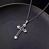 Alloy with Enamel Cross Pendant Necklace for Men and Women PW-WG47743-02-1