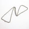 Trendy Unisex 304 Stainless Steel Cable Chain Necklaces X-NJEW-M047-C-01-2