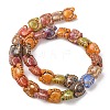 Painted Glass Beads Strands GLAA-B037-05-2