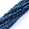 Electroplate Glass Beads Strands X-EGLA-F149-FP-05-2