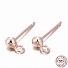 925 Sterling Silver Ear Stud Findings STER-K167-042A-RG-7