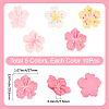 50Pcs 5 Colors Resin Cabochons OACR-SC0002-76-2