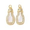 Brass Micro Pave Cubic Zirconia Pendants KK-B083-10G-1