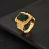 201 Stainless Steel Micro Pave Cubic Zirconia Finger Rings for Men ED4296-3-1