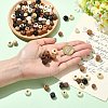 150Pcs 3 Styles Wood European Beads WOOD-CJ0002-73-4