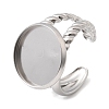 304 Stainless Steel Cuff Ring Components STAS-P454-01E-P-1