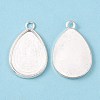 Teardrop Alloy Pendant Cabochon Settings PALLOY-N0088-01S-NF-1