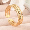 304 Stainless Steel Open Cuff Rings for Women RJEW-A056-03G-1