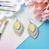 DIY Unfinished Wooden Pendant Earring Making Kits DIY-YS0001-16-12