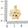 Brass Micro Pave Clear Cubic Zirconia Pendants CU-CBAF727-03C-G-3