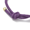 Adjustable Nylon Round Milan Cord Slider Bracelet Making FB-H001-01G-13-2