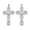 Brass Micro Pave Cubic Zirconia Pendants CU-CBADC6C-13P-02-1