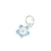 925 Sterling Silver Enamel Flower Charms STER-K183-11S-02-2