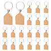 Wooden Keychain AJEW-WH0471-144-1