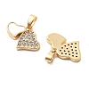 Brass Micro Pave Cubic Zirconia Pendants KK-L222-018G-2